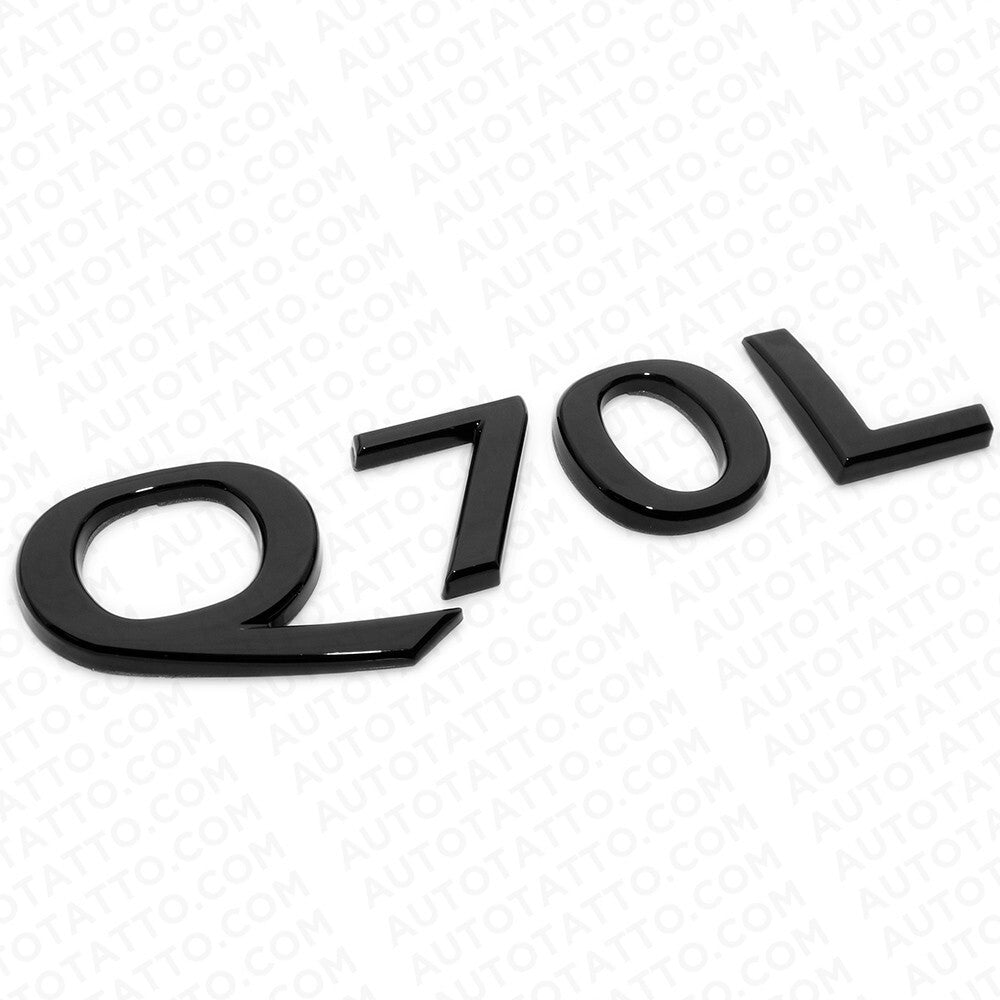 For Infiniti Q70L Rear Trunk Letter Badge Emblem Nameplate Sport Gloss Black