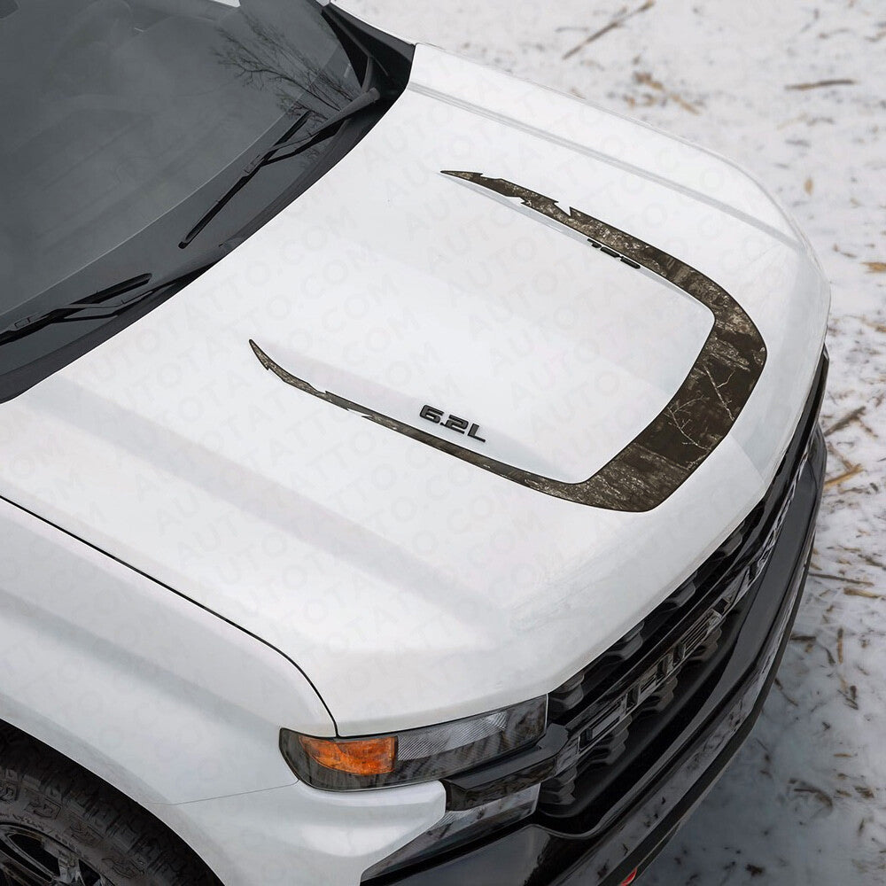 19-22 Gloss Black Chevy Silverado 1500 6.2L Hood Letter Emblem Badge Z71 LTZ