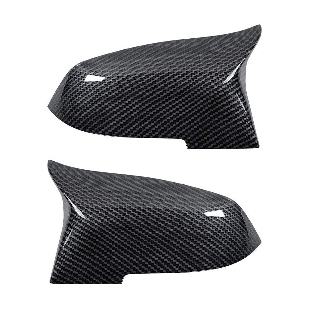 Carbon Fiber Style Side Mirror Cover Cap for BMW 14-18  F10 F11 F18 5-Series LCI