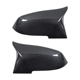 Carbon Fiber Style Side Mirror Cover Cap for BMW 14-18  F10 F11 F18 5-Series LCI