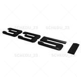 Matte Black 335i Letter Logo Emblem Badge Car Trunk Lid M Series Performance