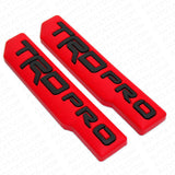 2x Mini TRD Pro Fender Door Tailgate Badge Logo Emblem Silicone Decoration Sport