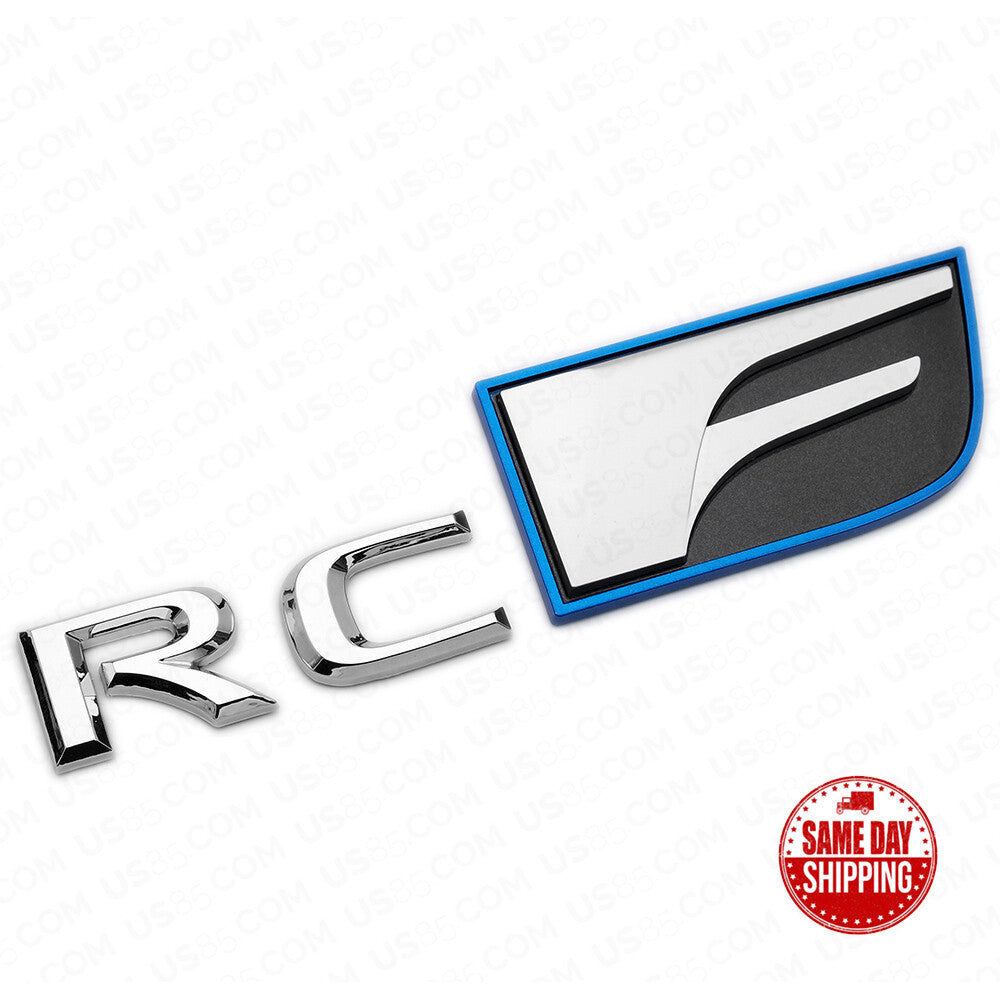 For Lexus Trunk Lid RCF RC F Letter Logo Badge Emblem Car Replace F-Sport Chrome