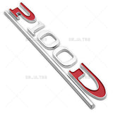 Tesla Liftgate P100D Performance Nameplate Logo Badge Emblem Sport Chrome Red