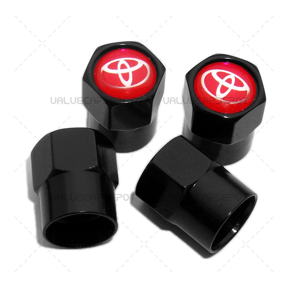 Hex For Red Toyota Emblem Car Wheels Tire Air Valve Caps Stem Dust Cover Sport