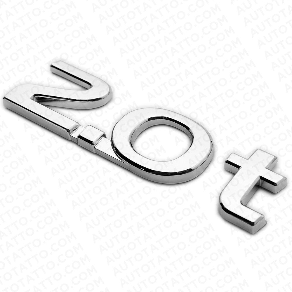 For Infiniti 2.0t Left or Right Side Fender Badge Emblem Nameplate Silver Chrome