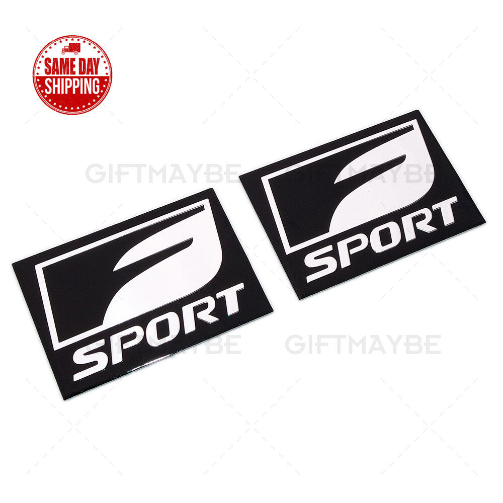 2x Lexus F-Sport Auto Car SUV Aluminum Badge Emblem Interior Exterior Decoration