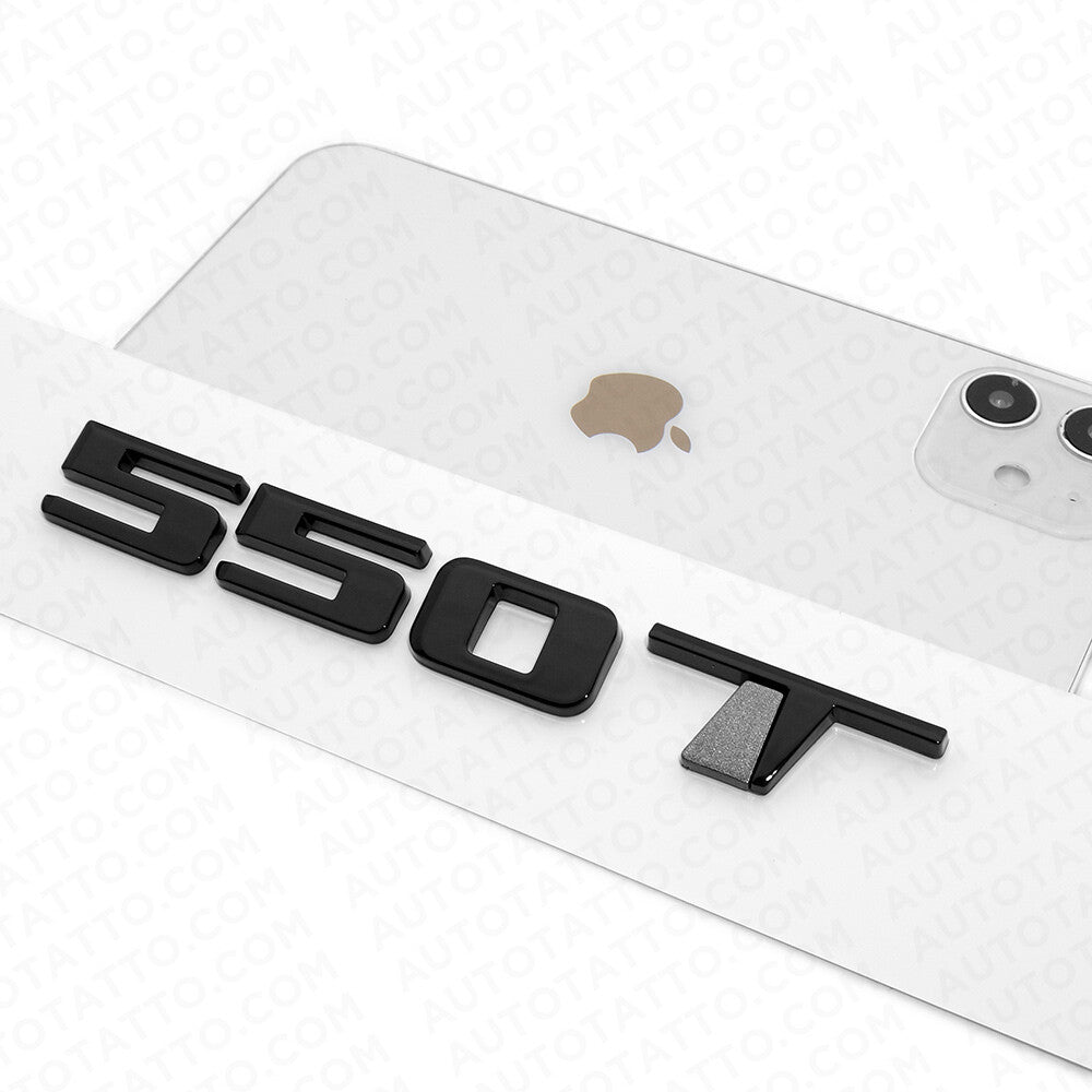 For Cadillac CT4 CT5 XT4 XT5 Rear Turnk 550 T Nameplate Badge Emblem Gloss Black
