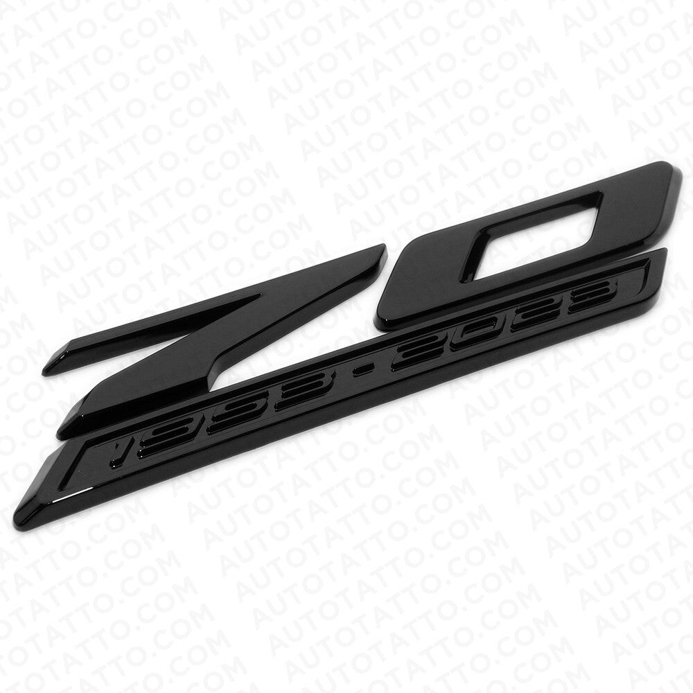2x For C8 Corvette 70th Anniversary Edition Door Badge Nameplate Emblem Blackout