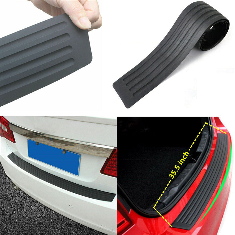 Rear Bumper Guard Rubber Protector Trim Cover Scuff Car Trunk Protectors Strip