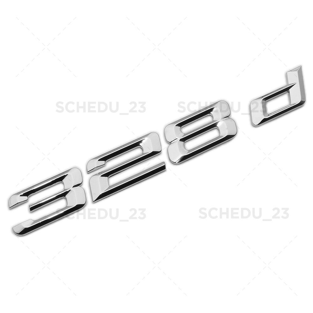 14-18 BMW 328d Trunk Lid Nameplate Emblem Badge M Performance F30 Chrome
