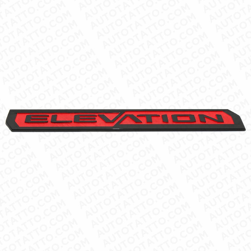2x 19-23 GMC Sierra Elevation Front Door Left Right Nameplate Emblem Black & Red