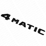 Mercedes New 4 Matic Emblem 3D Trunk Logo Letter Sport Badge AMG - Matte Black