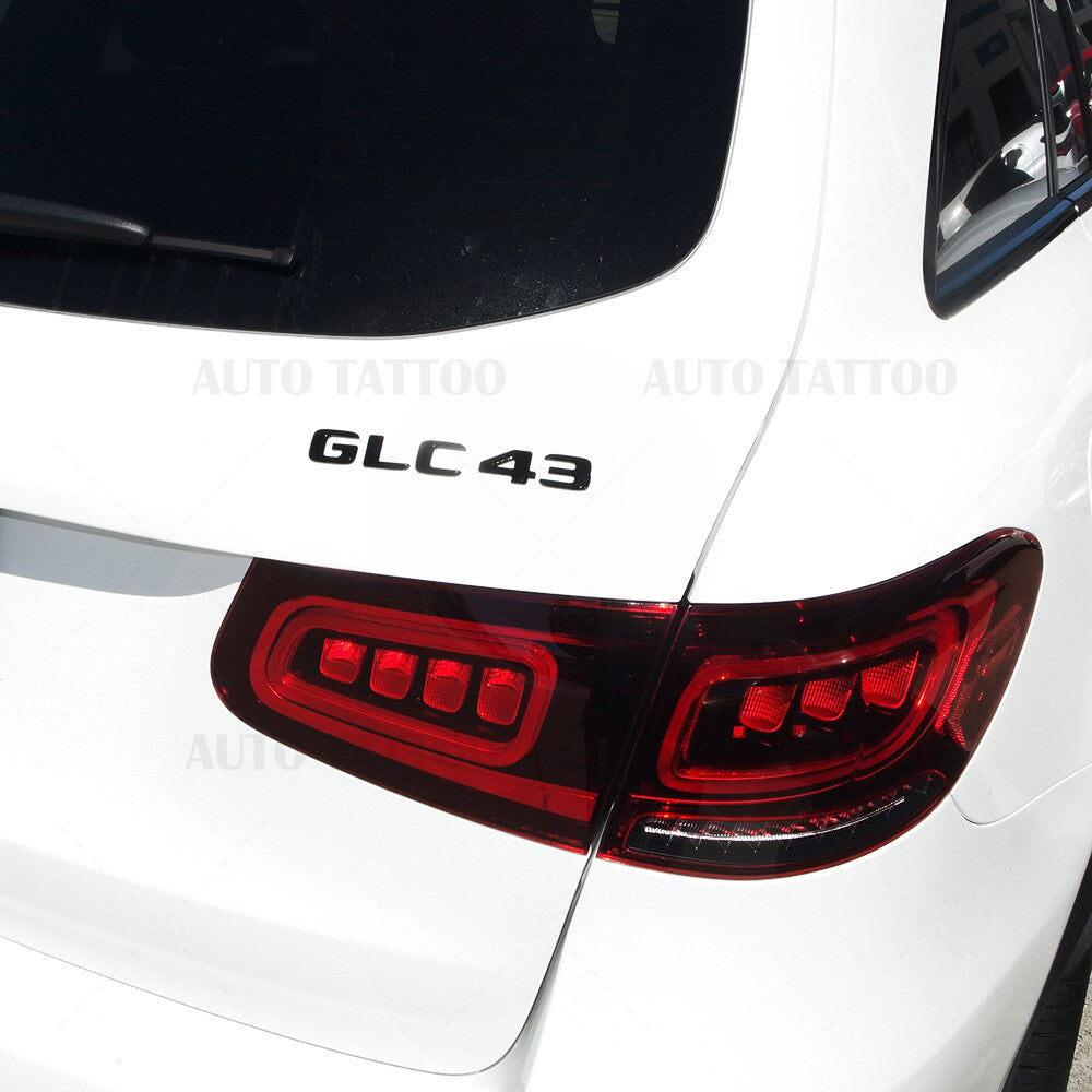 17-21 Mercedes GLC 43 Letter Emblem Liftgate Logo Badge AMG Sport Gloss Black