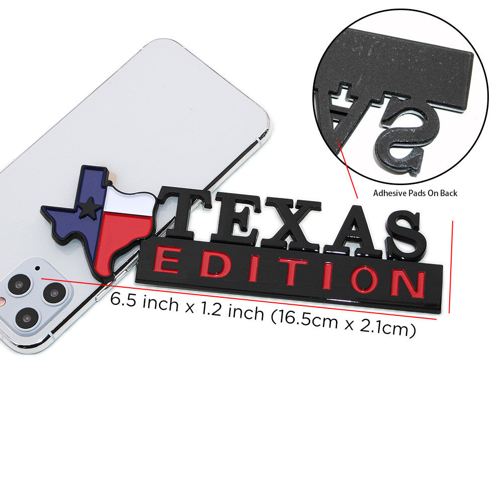 2pcs 3D TEXAS Edition Car Truck Door Fender Logo Emblem Badge For Chevy GM GMC