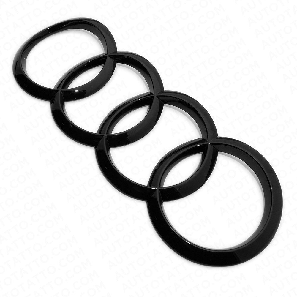 18-21 A5 S5 RS Sportback 4 Door Gloss Black Trunk Sign Logo Rings Badge Emblem