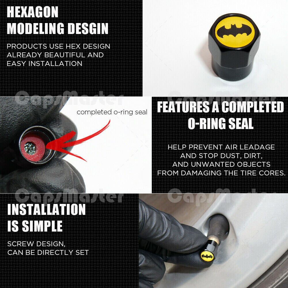 Fit Bmw M Performance Car Wheels Tire Air Hex Valve Caps Stem Dust Cover Sport