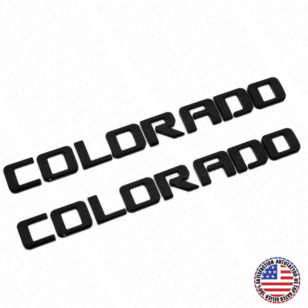 2x For Chevy Colorado Fender / Tailgate Badge Logo Emblem Truck OEM Gloss Black
