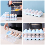 10-Grid Egg Storage Box with Lid Eggs Container Organize for Refrigerator