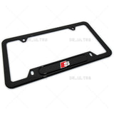 Gloss Black Front or Rear Audi S Logo Emblem License Plate Frame Cover Gift