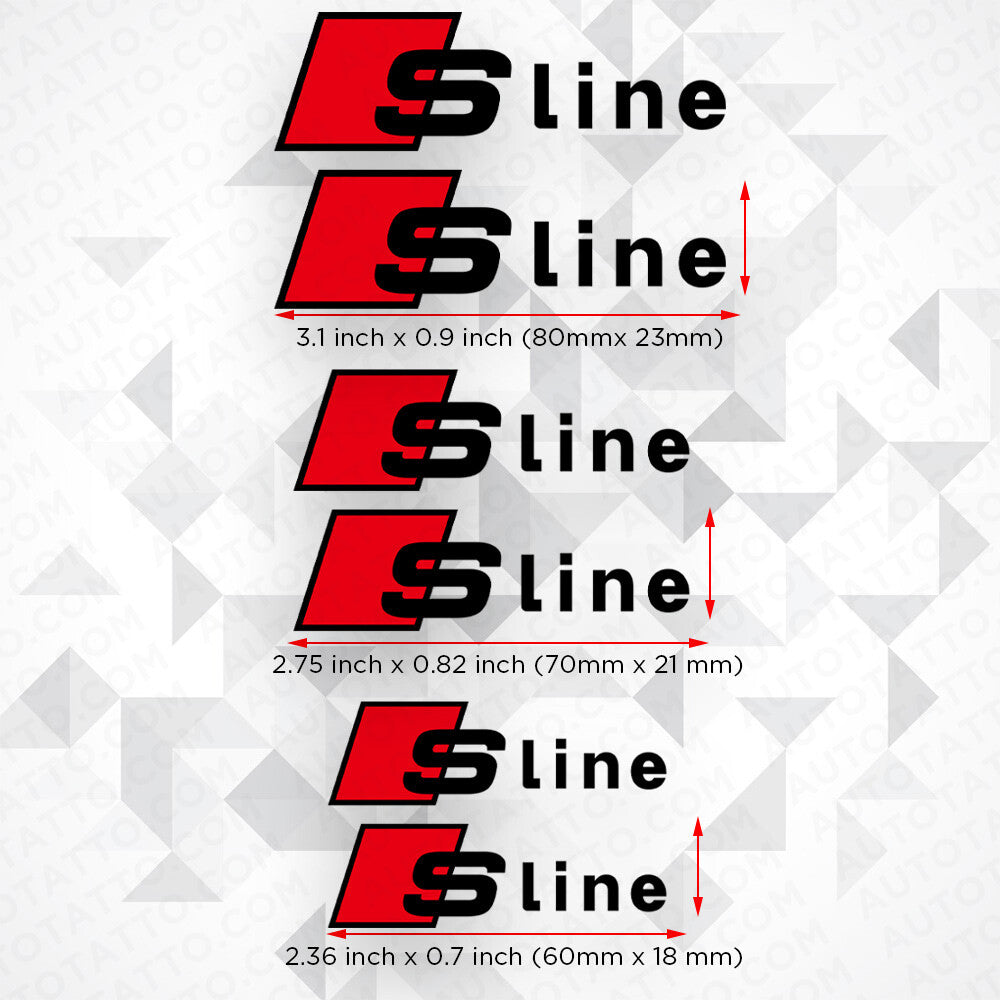 Audi S line Sport Car Wheels Brake Caliper Sticker Decal Logo Decoration Black