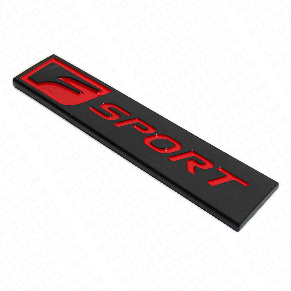 For Lexus F-Sport Logo Badge Rear Trunk Luggage Lid Emblem Decoration Black Red