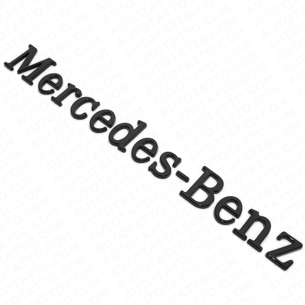 Mercedes-Benz Letter Emblem 3D Logo Nameplate Badge Decoration AMG Gloss Black