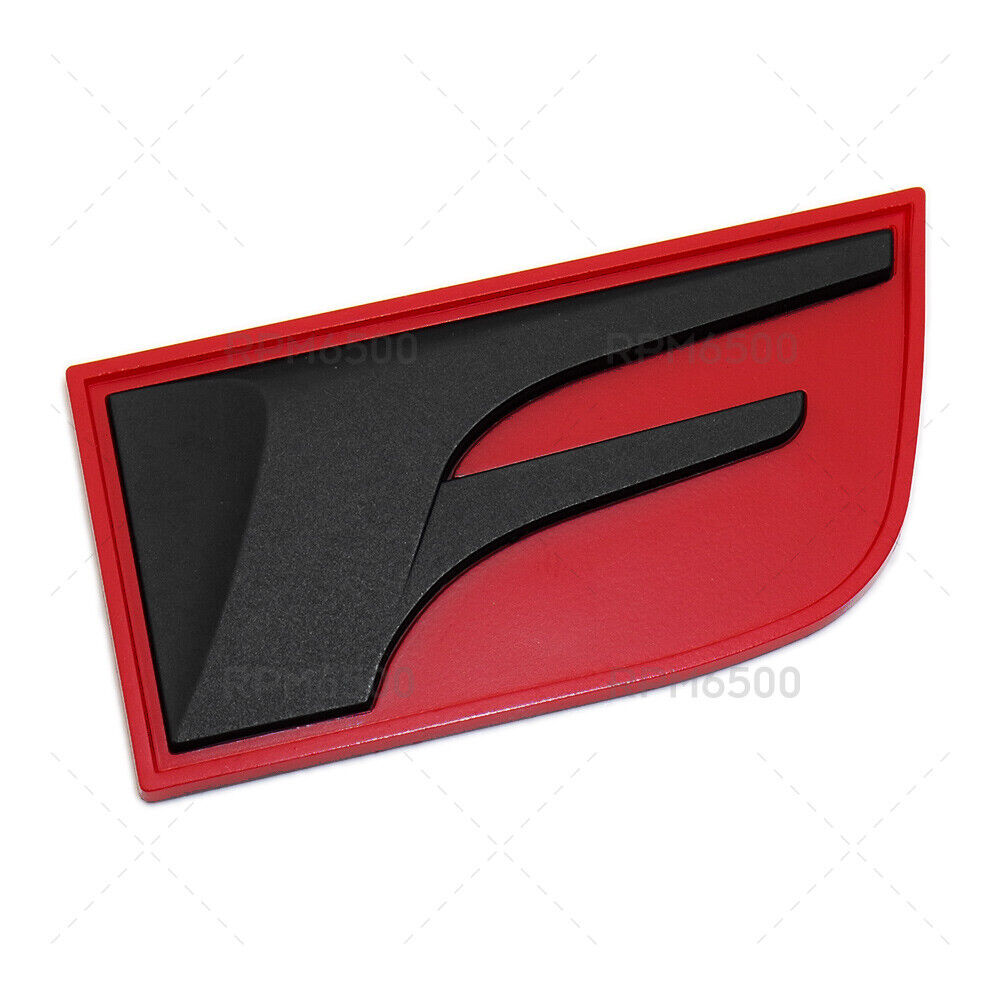 Lexus Black Red IS GS RC F Fender Letter Logo Badge 3D Decal Emblem Car F-Sport