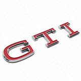 2022+ VW GOLF 8 MK8 GTI Rear Trunk Lid Emblem Nameplate Badge Chrome Red