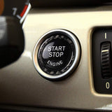 BMW E90 E92 E93 Engine Switch Start Stop Button Black Carbon Fiber Sticker Badge
