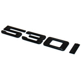 17-23 BMW 530i Matte Black Trunk LNameplate Emblem Badge M Performance G30 G31