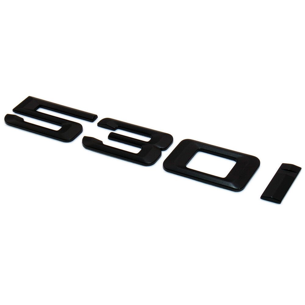17-23 BMW 530i Matte Black Trunk LNameplate Emblem Badge M Performance G30 G31