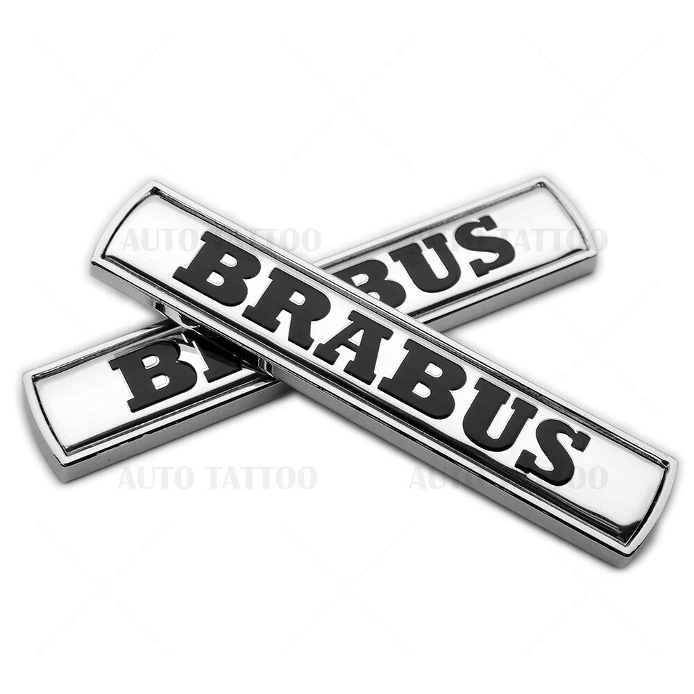 2x Mercedes Brabus Side Fender Marker Logo Badge Emblem Nameplate Sport Decorate