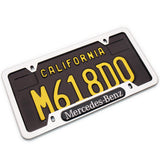 Chrome Stainless Front Rear For Mercedes-Benz Car License Plate Frame Cover Gift
