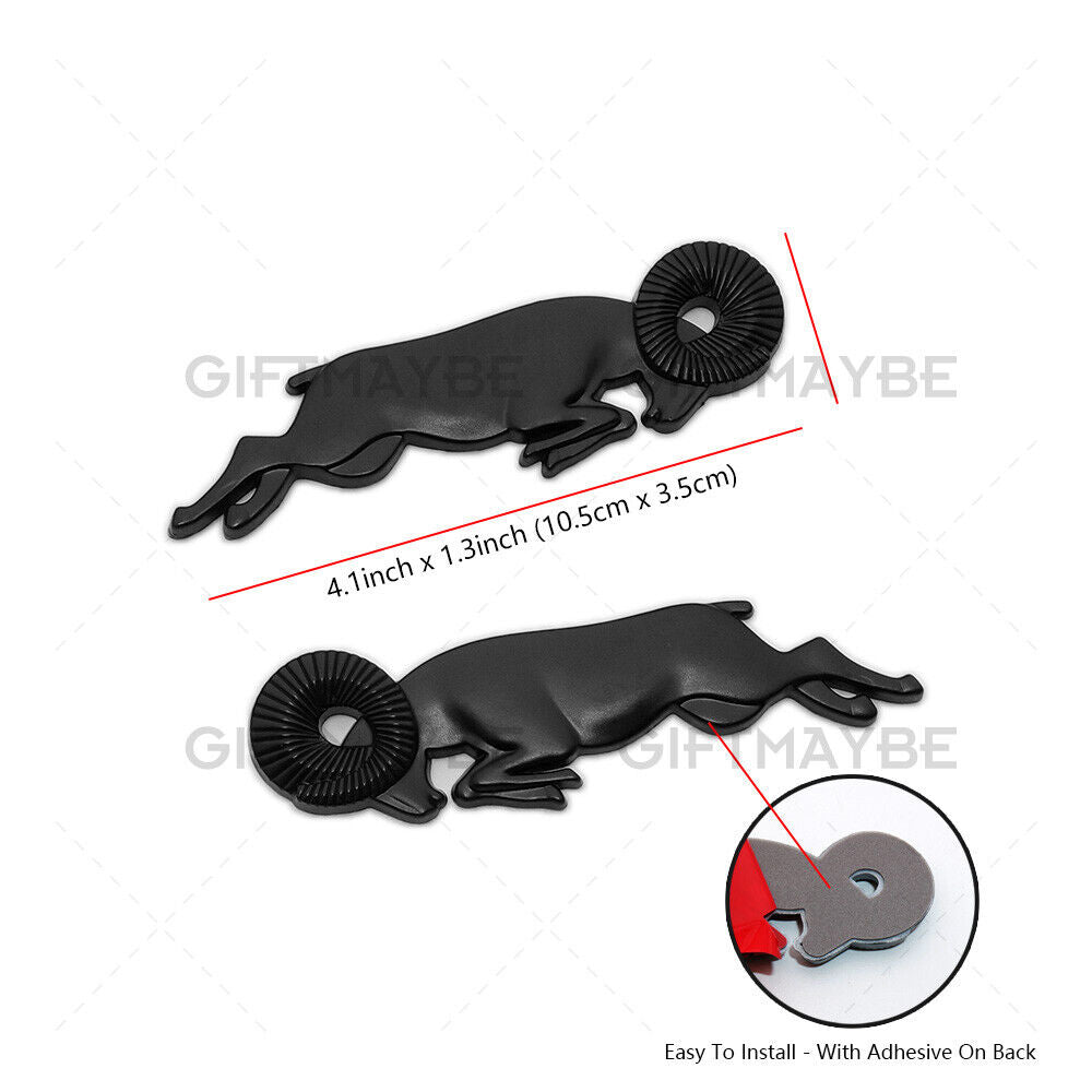 Universal 1set 3D Fashion Metal Leapping Ram Car Decal Sticker Auto Decoration