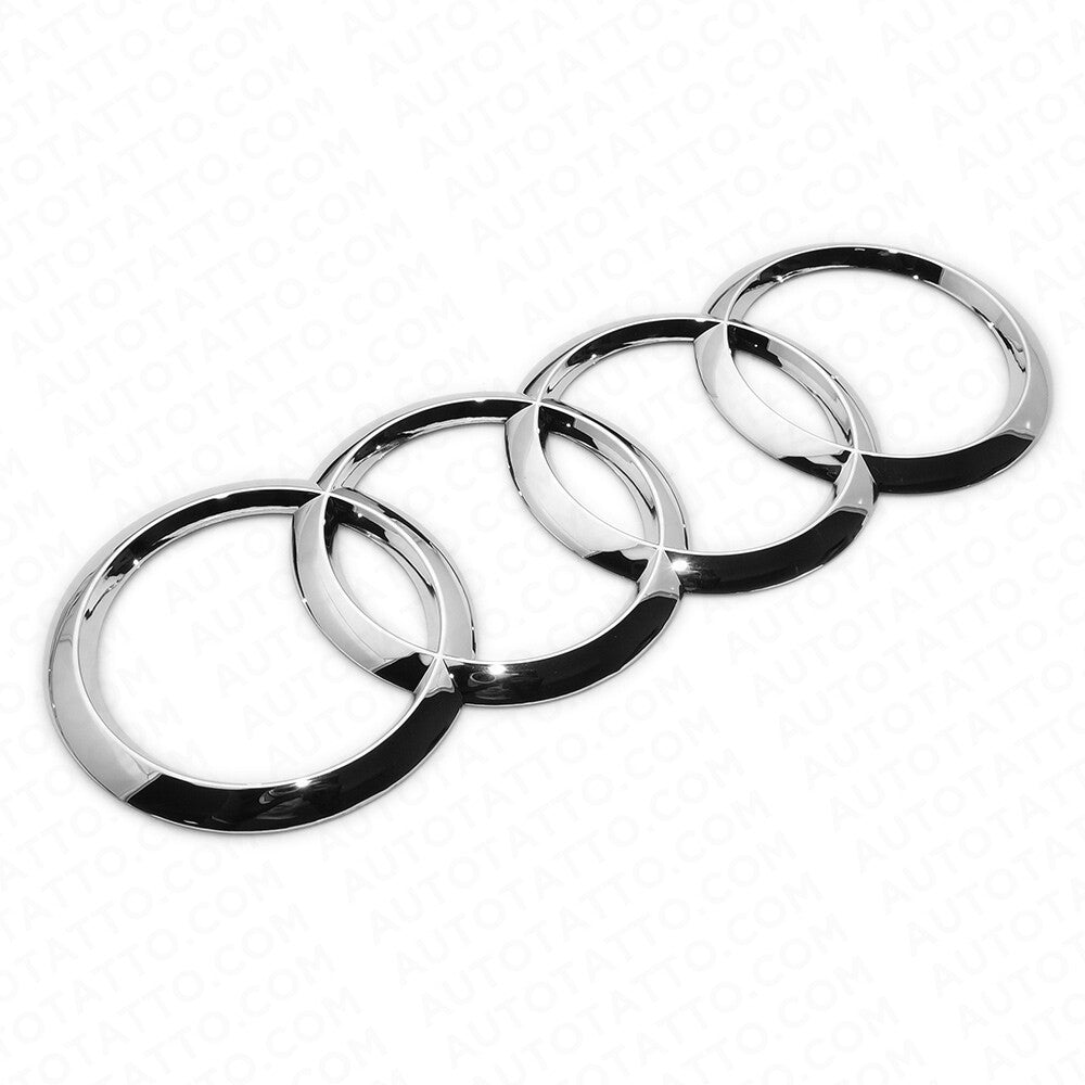 17-19 AUDI Q7 Chrome Rear Trunk Liftgate Rings Badge Logo Emblem Decorate Sport