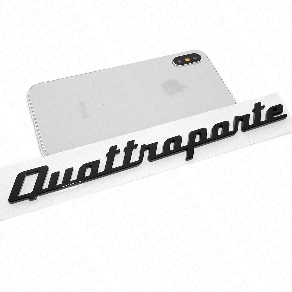 For Maserati Quattroporte Black Trunk Lid Nameplate Logo Emblem Badges Sport