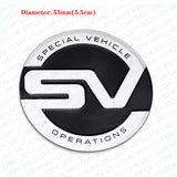 Fashion Zinc Alloy SV Sepecial Vehicle Operations Car Door Decal Badge Sticker