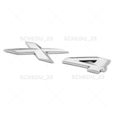 Chrome X4 Letter Logo Emblem Badge Liftgate Nameplate Rear Trunk M Sport