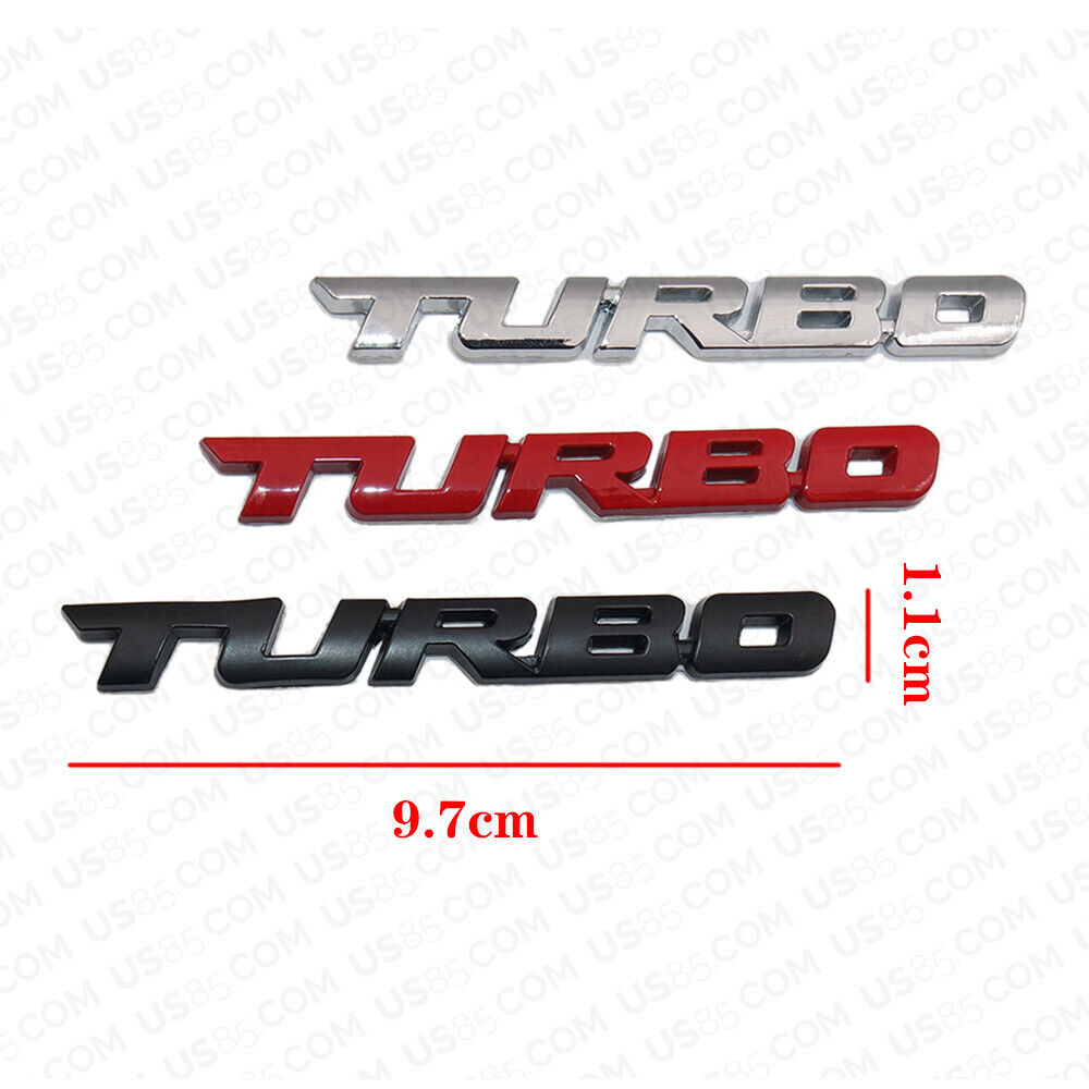 Universal 3D Fashion Waterproof Metal Turbo Car Decal Sticker Auto Decoration