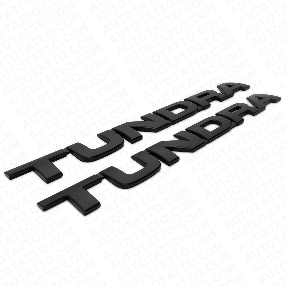 2pcs 07-14 Black Tundra Letter Side Door Tailgate Nameplate Emblem Badge Logo