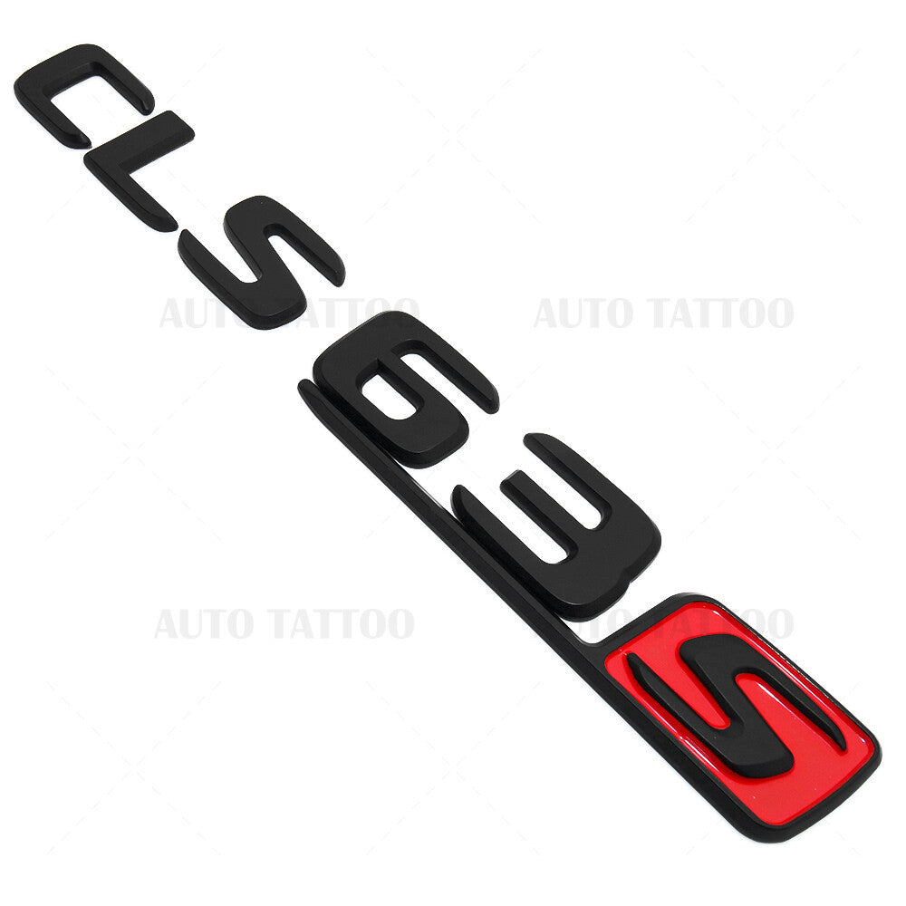 17+ Mercedes CLS 63 S Letter Emblem Trunk Lid Logo Badge AMG Sport Black Red