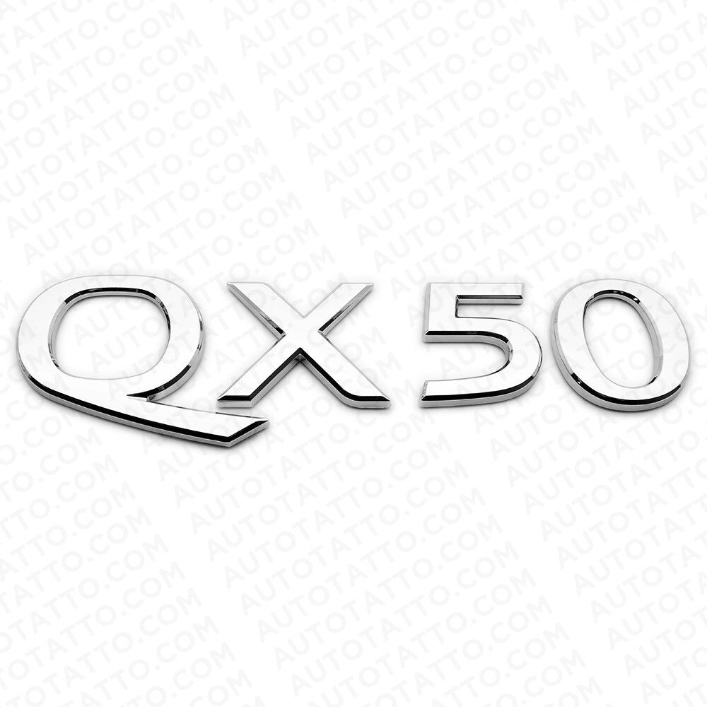 Infiniti QX50 Rear Liftgate Logo Letter Badge Emblem Nameplate Silver Chrome