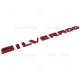 19-22 Silverado Redline Tailgate Letter Logo Emblem Badge Z71 LT LTZ Black Red