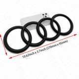 09-12 AUDI A4 S4 Matte Black Front Grille Sign Rings Badge Logo Emblem Sport