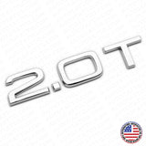 Audi Sport Car Rear Trunk Deck Lid 2.0T Turbo Nameplate Emblem Logo Badge Chrome
