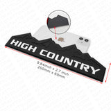 14-19 GM Chevy High Country Front Door Tailgate Letter Logo Emblem Badge Black
