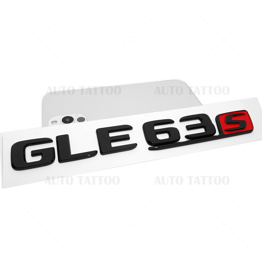 17-19 Mercedes GLE 63 S Letter Emblem Liftgate Logo Badge AMG Sport Black Red