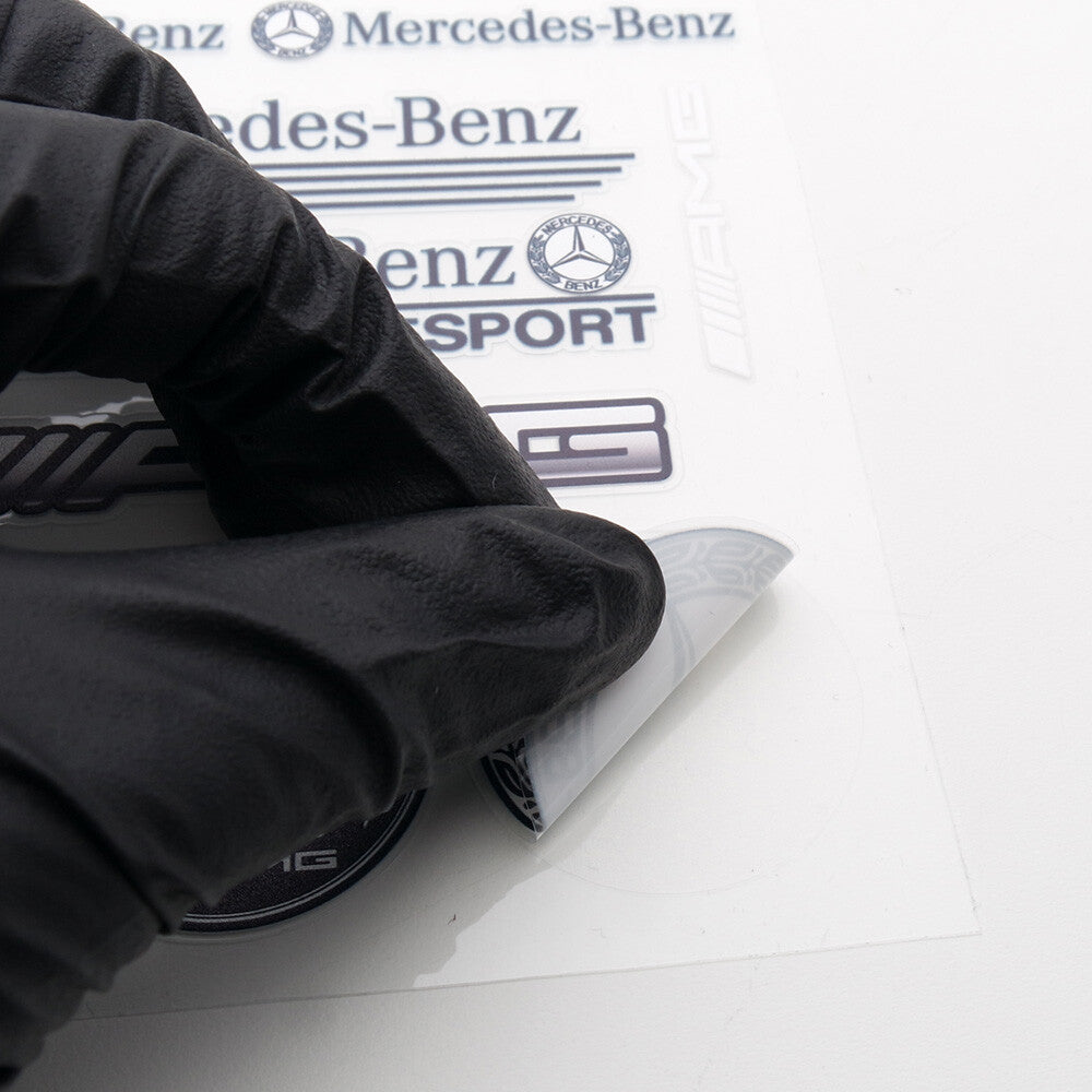 For Car Merceds AMG Racing Sport Sticker 3D Decal Stripes Logo Decoration