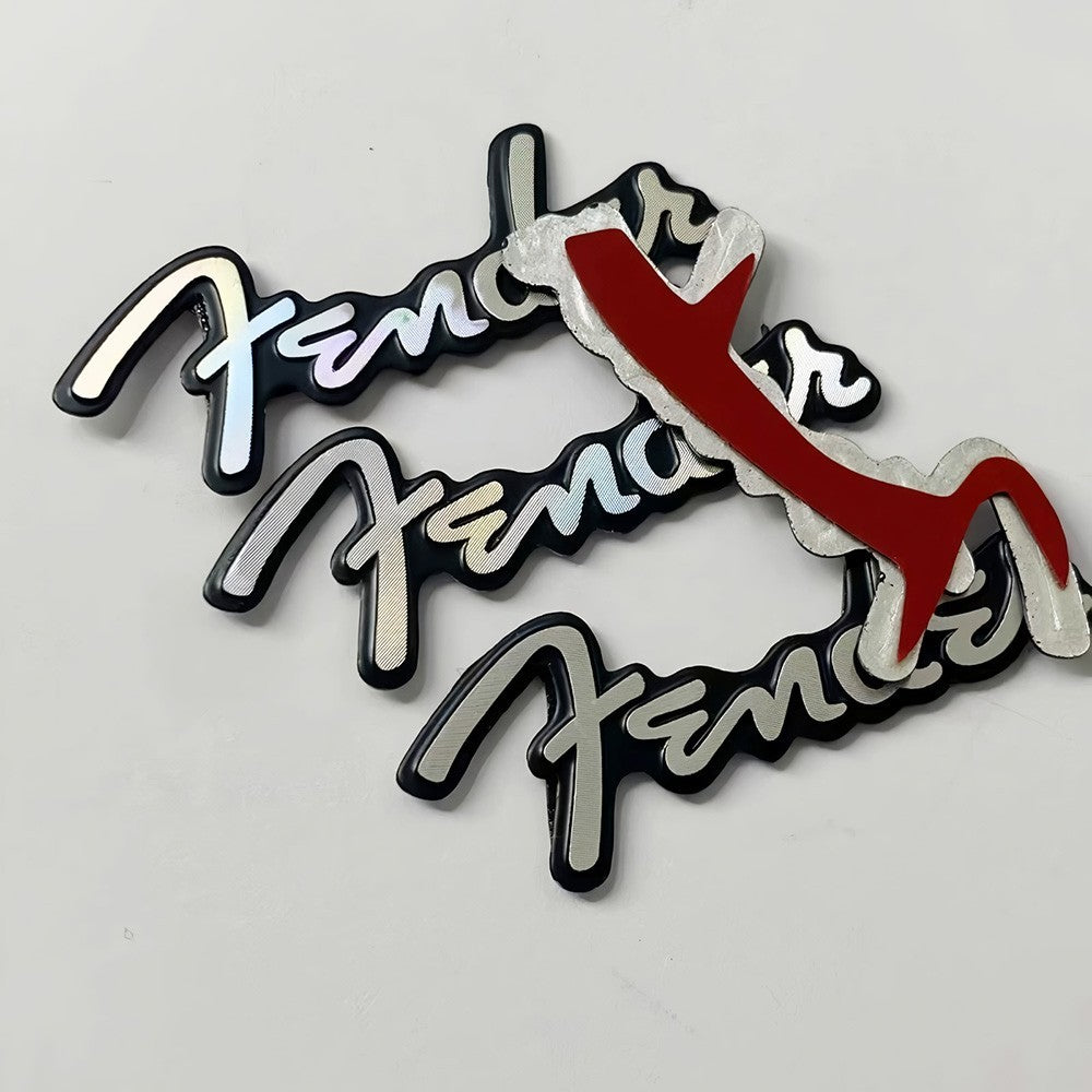 2pcs Replacement Hi-Fi Fender Badge Emblem Logo Aluminun Car Speaker